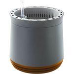 AIRY Pot - Luftreiniger Blumentopf für saubere Raumluft - rund - 1600 ml - 27 cm hoch - grau, goldbraun