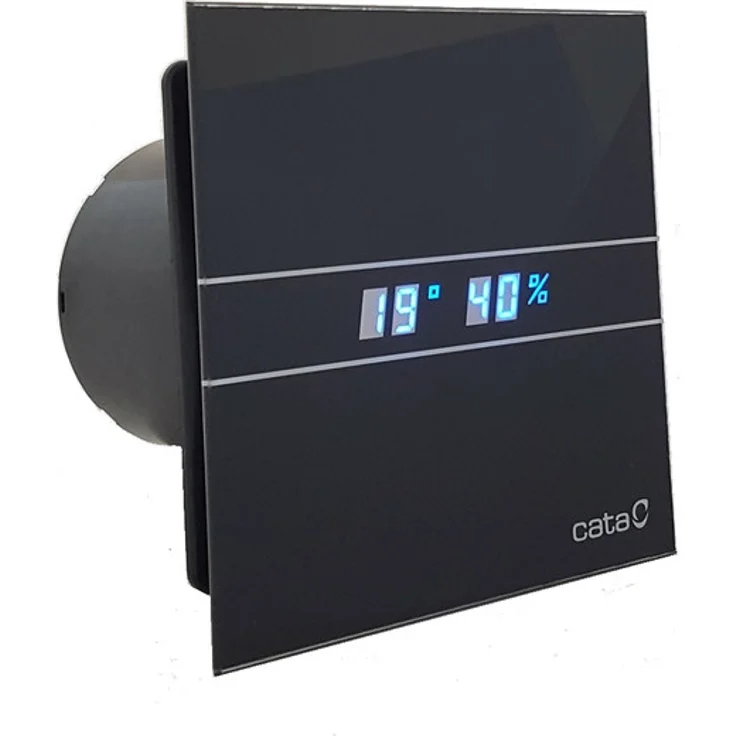 Cata E 100 GTH BK Bad-Abzieher, Timer Hygro, 8 W, Schwarz