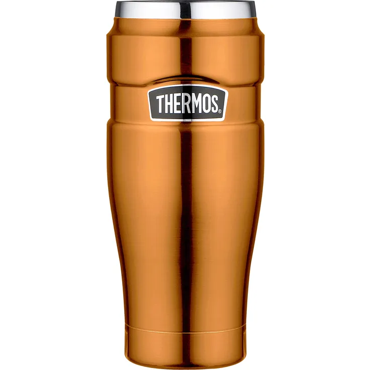 Thermos King Reise-Thermobecher, Edelstahl, 470 ml, edelstahl, kupfer, 8.3 x 8.3 x 20 cm