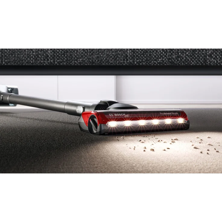 Bosch BCS8224PET Unlimited Gen2 Serie 8 Handstaubsauger, 65 min Akkubetrieb, Akkuwechsel-Option, schwarz-rot – Bild 2
