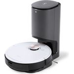 Ecovacs Deebot Ozmo T8+ Saugroboter mit Wischfunktion und Absaugstation, 200 min Akkubetriebsdauer, App-Steuerung, weiß