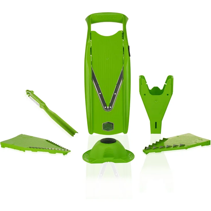 Börner V5 Plus Set Gemüsehobel Zwiebelschneider Gemüseschäler Kartoffelschneider Obstreibe Küchenhelfer Karottenschneider