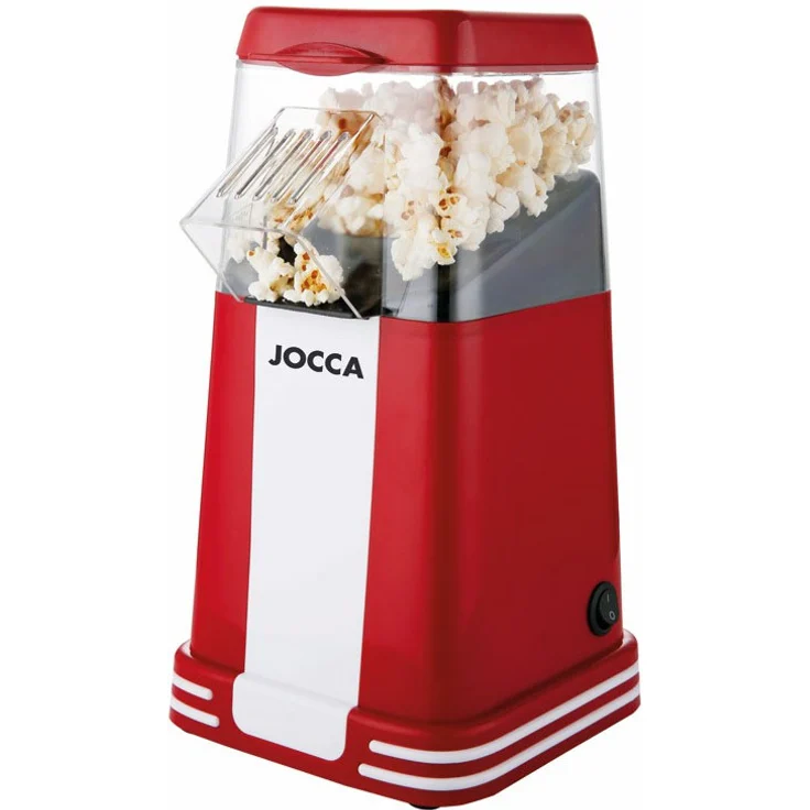 Jocca Popcorn ohne Öl für hausgemachte und gesunde Popcorns, Rot
