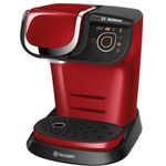 Bosch TAS6003 Tassimo My Way Kapselmaschine (1500 Watt, über 40 Getränke, vollautomatisch, individuelle Getränkeherstellung, Behälter 1,3 L) rot