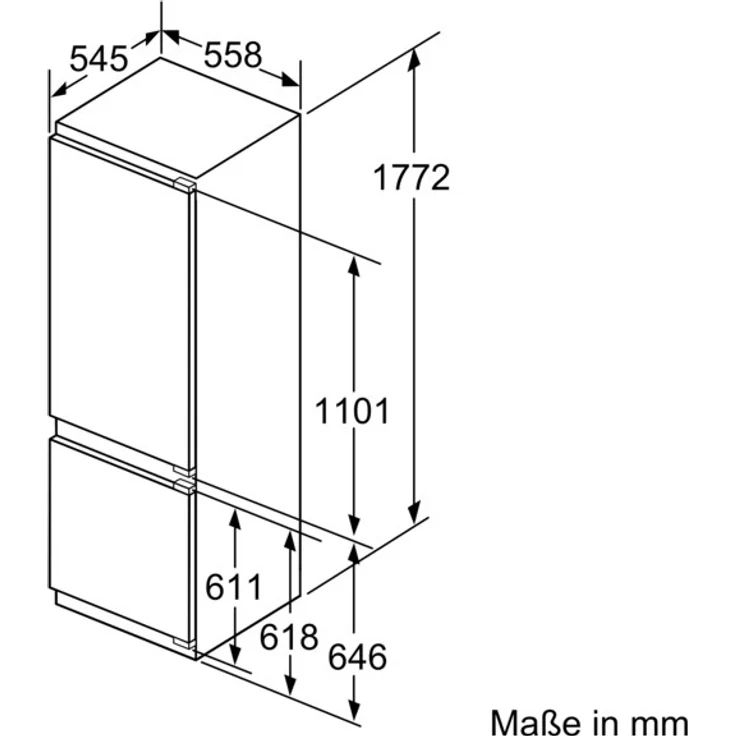 Siemens KI87SADD0 Kühl-Gefrierkombination, Einbau, weiß, Schnellkühlen und -gefrieren, 0-Grad-Zone, Urlaubsschaltung, LED, Breite 55.8 cm – Bild 6