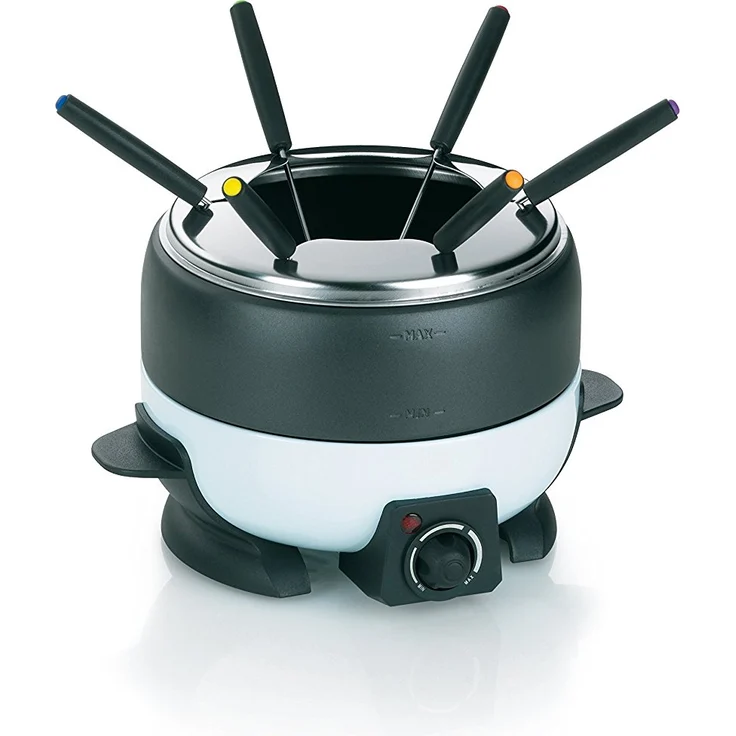 Kela 66665 Elektro-Fondue, Öl-, Käse-, Fleisch- oder Schokoladenfondue, Für 6 Personen, 1,9 l, 800 W, Simplon – Bild 1