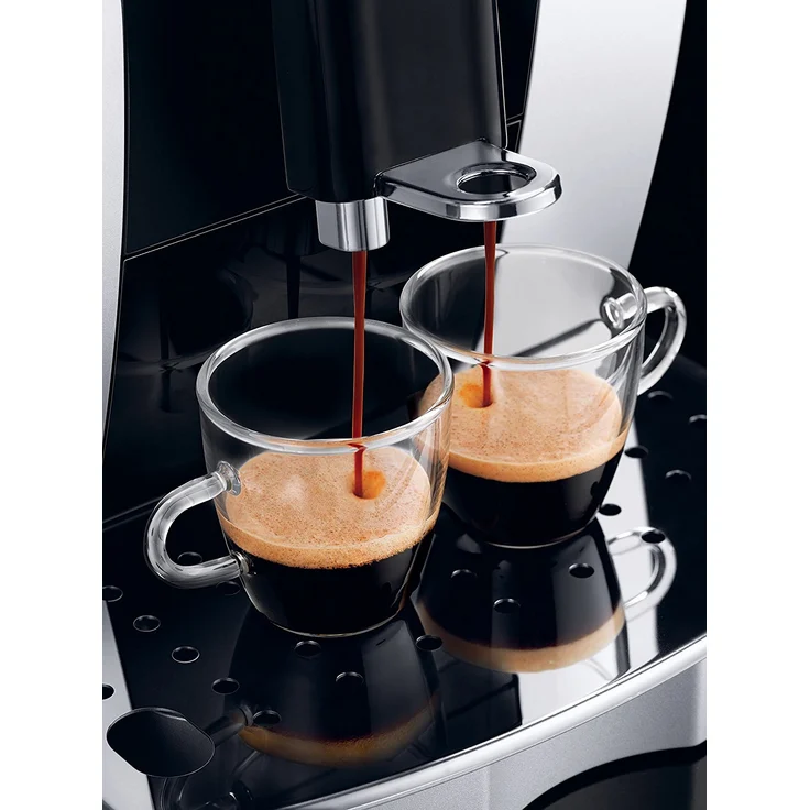 De'Longhi Magnifica S ECAM 21.116.SB Kaffeevollautomat (Direktwahltasten und Drehregler, Milchaufschäumdüse, integriertes Kegelmahlwerk 13 Stufen, Herausnehmbare Brühgruppe, 2-Tassen-Funktion) silber-schwarz – Bild 3