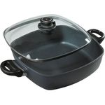 Swiss Diamond Kasserolle aus Aluminiumguss, antihaftbeschichtet, 28 x 28 cm, quadratisch, mit Deckel