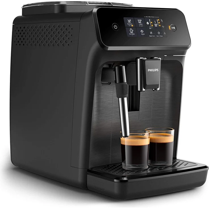 Philips EP1220-00 Serie Kaffeevollautomat, OneTouch-Bedienung, 12-stufiger Mahlgrad, Display, 1500 Watt, schwarz matt, mit Milchsystem und integriertem Mahlwerk – Bild 3