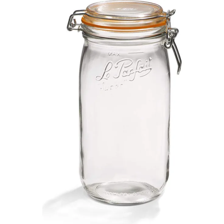 Le Parfait 3219003 Einmachglas, 1,5 l, 8,5 cm (Durchmesser), 6 Stück