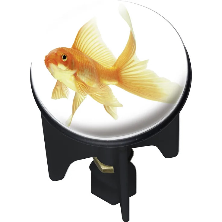 Wenko 20765100 Waschbeckenstöpsel Pluggy Fish Messing, Kunststoff, Durchmesser 3.9 x 6.5-9.5 cm
