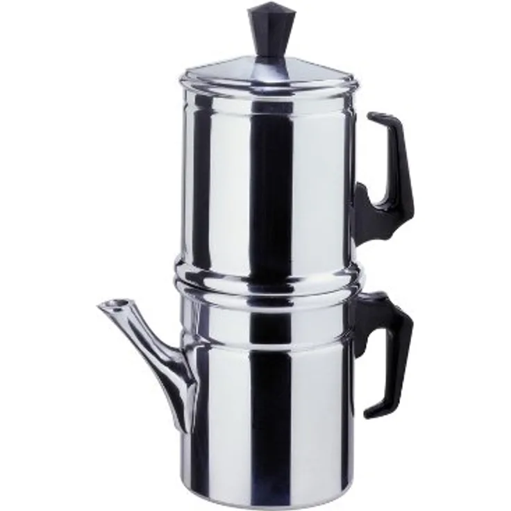 Ilsa Napoletana Kaffeemaschine, Aluminium, Silber, für 9 Tassen