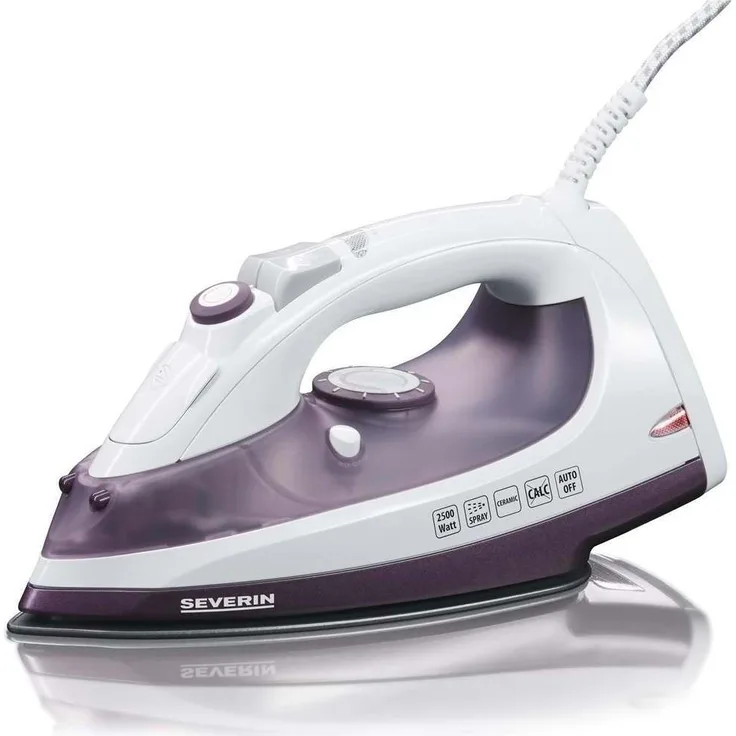 Severin BA 3210 Dampfbügeleisen, Keramiksohle, 2500 W, Weiß-Lila