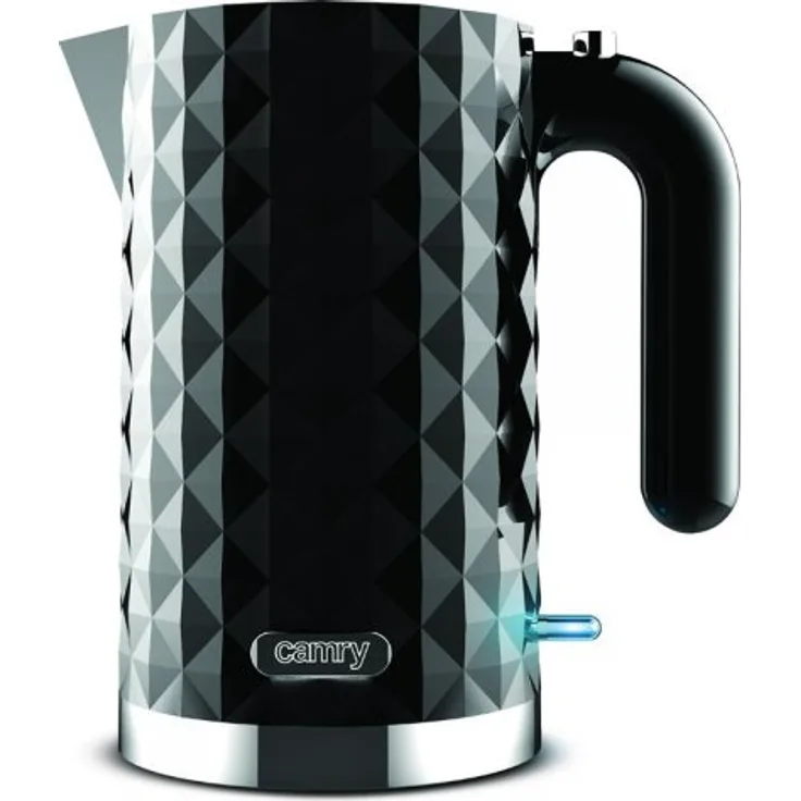 Camry CR 1269B kabelloser Wasserkocher WDesign Modern Edel 2200 W 1,7L Schwarz