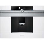Siemens CT636LEW1 iQ 700 Einbau-Kaffeevollautomat, Keramikmahlwerk, 1600 Watt, weiß, mit Milchsystem und integriertem Mahlwerk