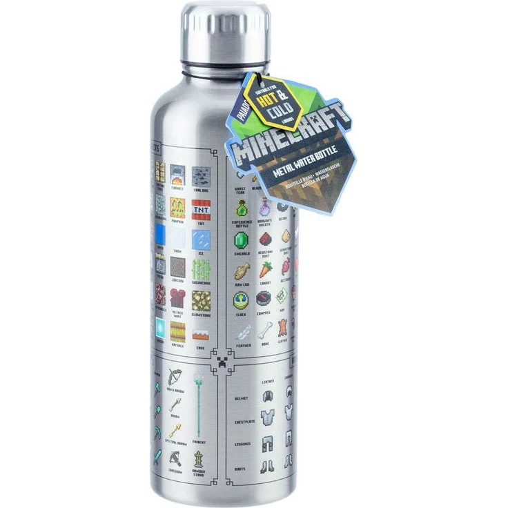 Paladone Metall Wasserflasche - Minecraft