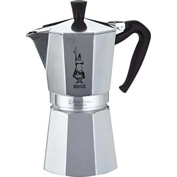 Bialetti Moka Express Espressokocher, Aluminium, Silber, 9 Tassen  – Bild 1