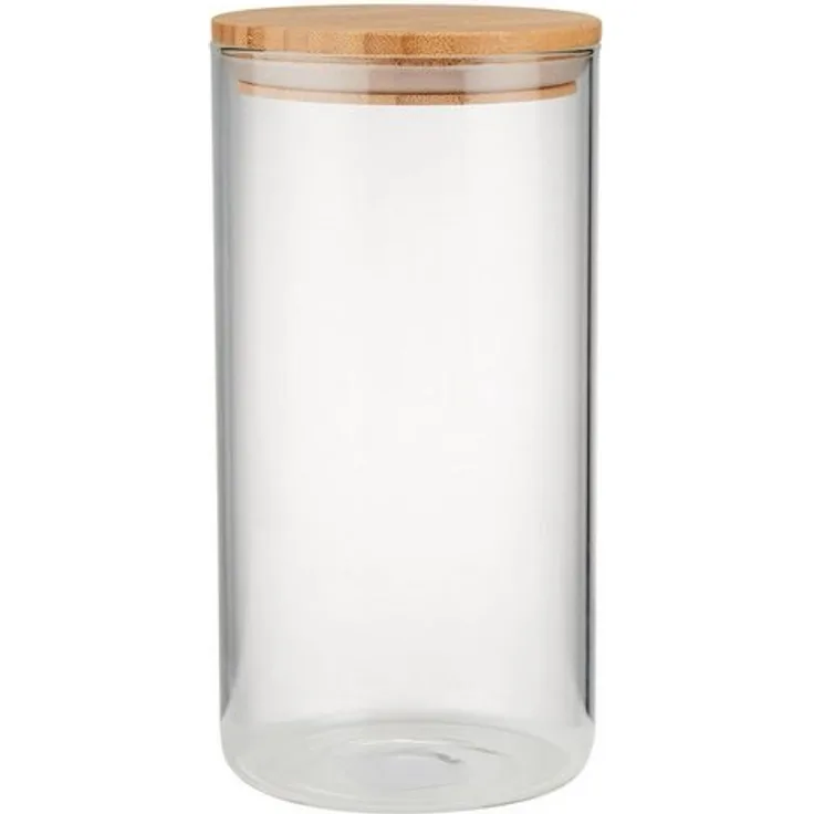 BUTLERS Vorratsdose WOODLOCK, Borosilikatglas, Bambus, Silikon