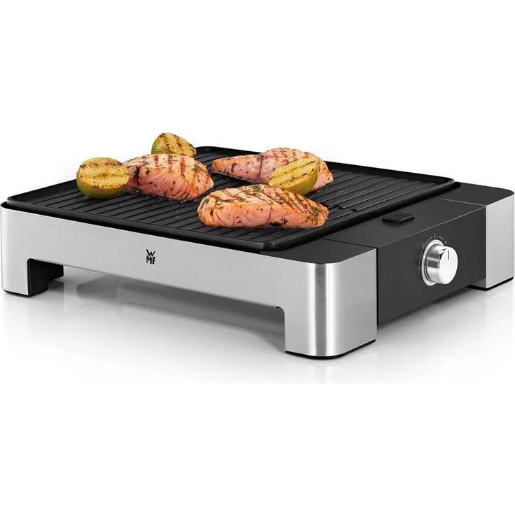 WMF Lono Tischgrill Quadro, Elektrogrill mit kompakter Grillfläche, spülmaschinenfest, 1250 W, Grillfläche geriffelt 27 x 27 cm, edelstahl, schwarz – Bild 5