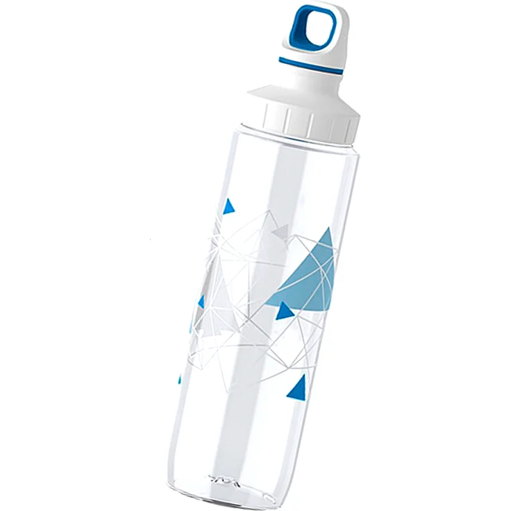 Emsa Drink2Go Tritan 518308 Trinkflasche, 0,7 Liter, Schraubverschluss, Geometry