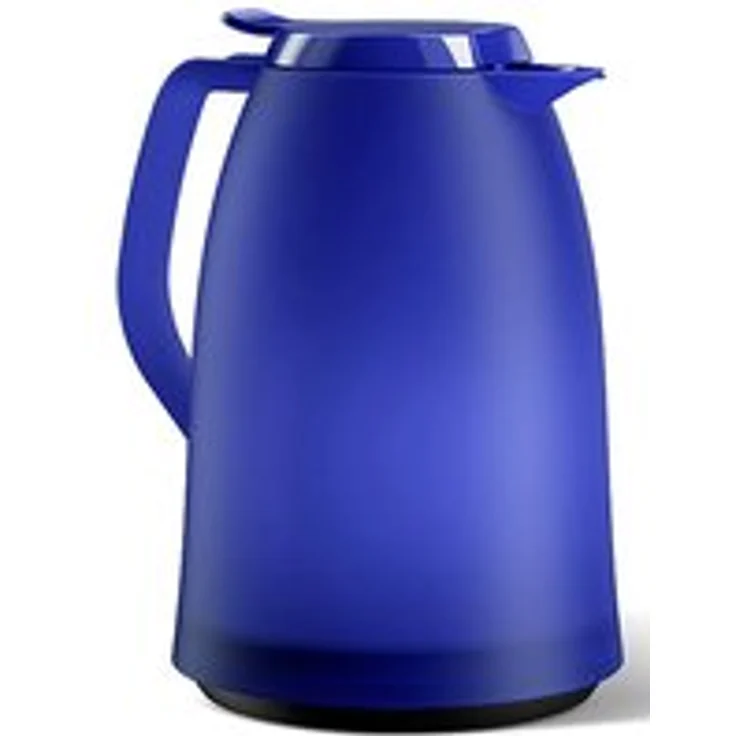 Emsa 514506 Isolierkanne, 1 Liter, Quick Tip Verschluss, 100% dicht, Blau, Mambo – Bild 1