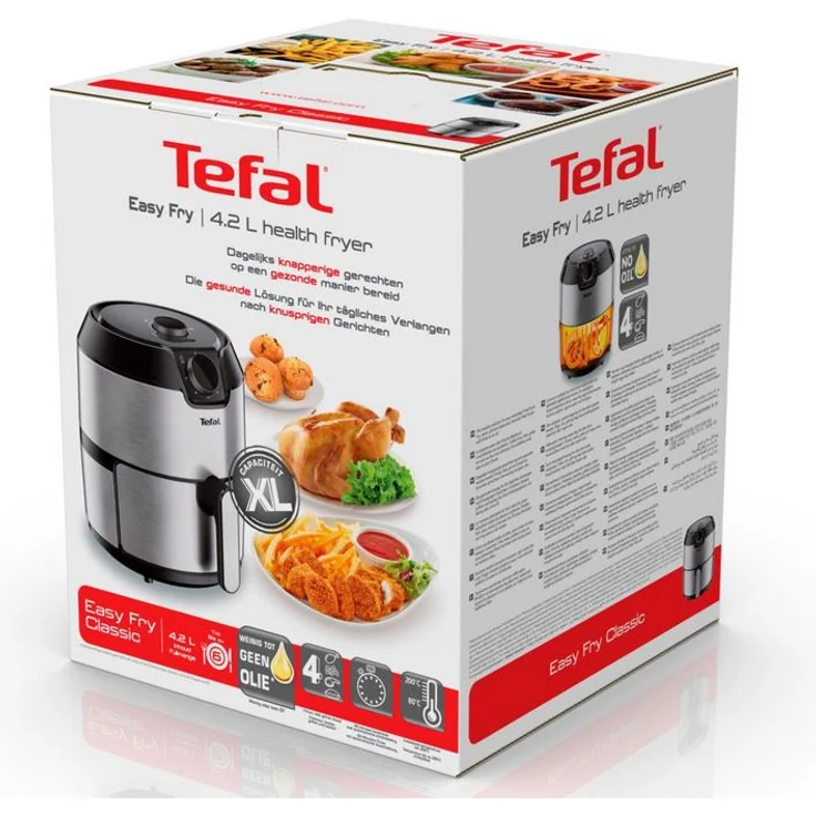 Tefal Easy Fry Classic EY201D Freistehende Heißluftfritteuse, Frittieren ohne Öl, 4,2 Liter Volumen, silber, Edelstahl, 1500 Watt, spülmaschinenfest – Bild 5