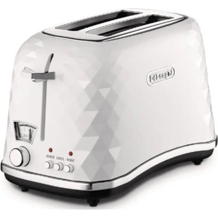 DeLonghi CTJ 2103.W Doppelschlitztoaster, 900W, 5 Bräunungsstufen, weiß