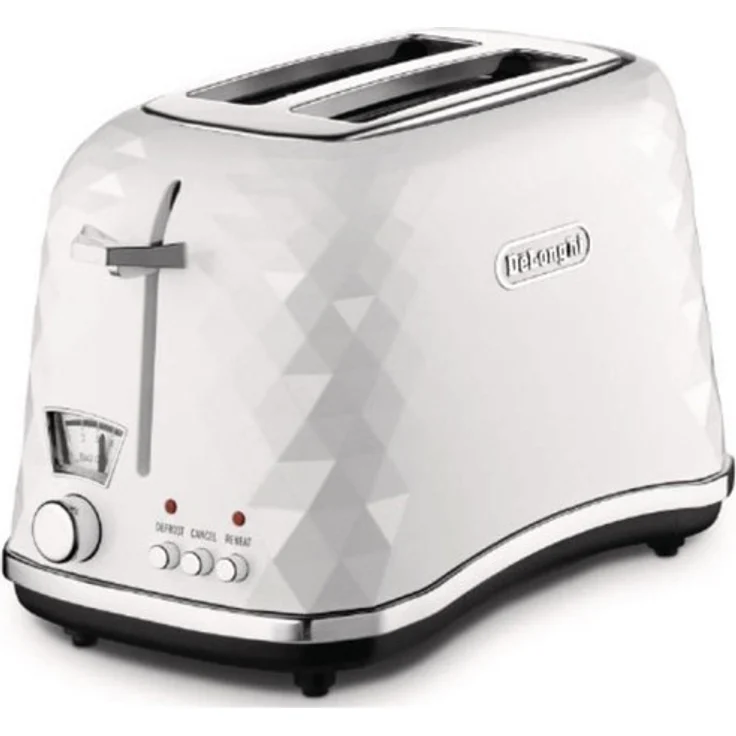 DeLonghi CTJ 2103.W Doppelschlitztoaster, 900W, 5 Bräunungsstufen, weiß