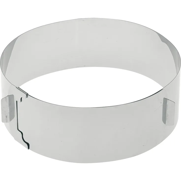 Westmark Tortenring mit verstellbarem Durchmesser von 16 bis 30 cm, Rostfreier Edelstahl, Silber, 31312260