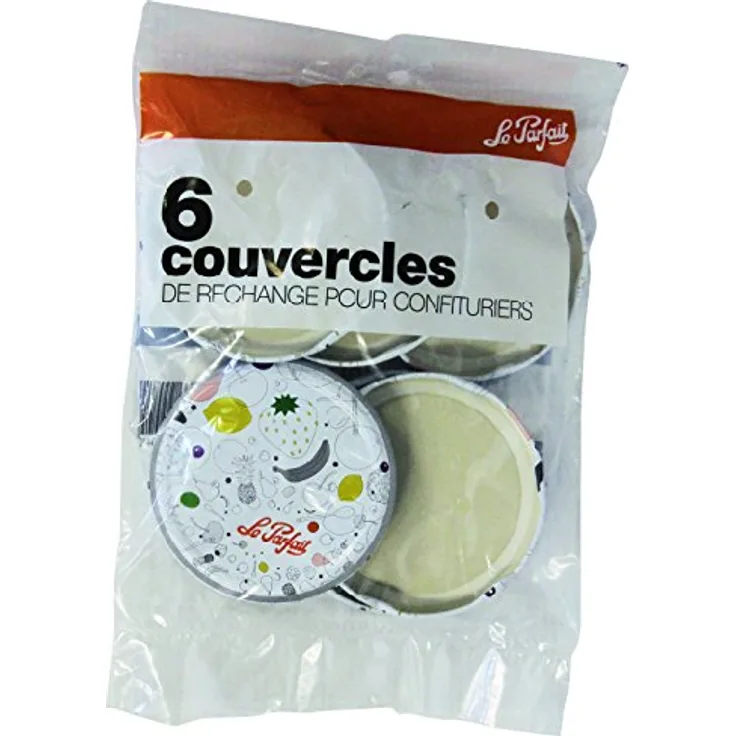 Le Parfait 1978025 Deckel für Marmeladegläser, 6 Stück