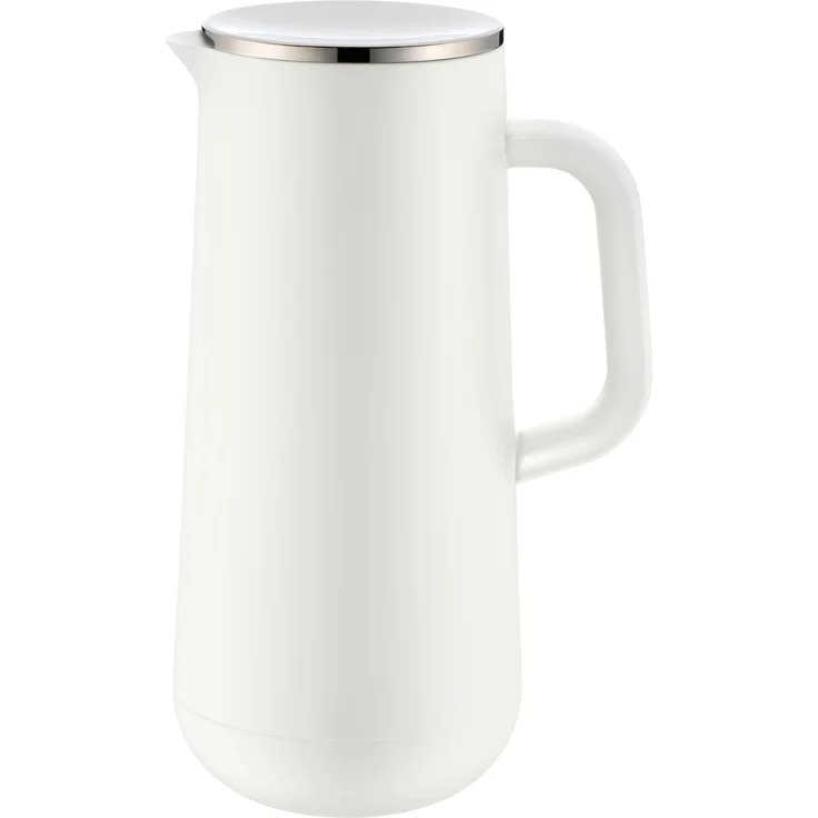 WMF Isolierkanne Thermoskanne Impulse, 1,0 l, für Kaffee oder Tee Drehverschluss hält Getränke 24h kalt und warm, weiß – Bild 1