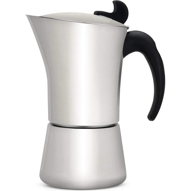 Leopold Vienna induktiver Matter Edelstahl Espressokocher für 6 Tassen