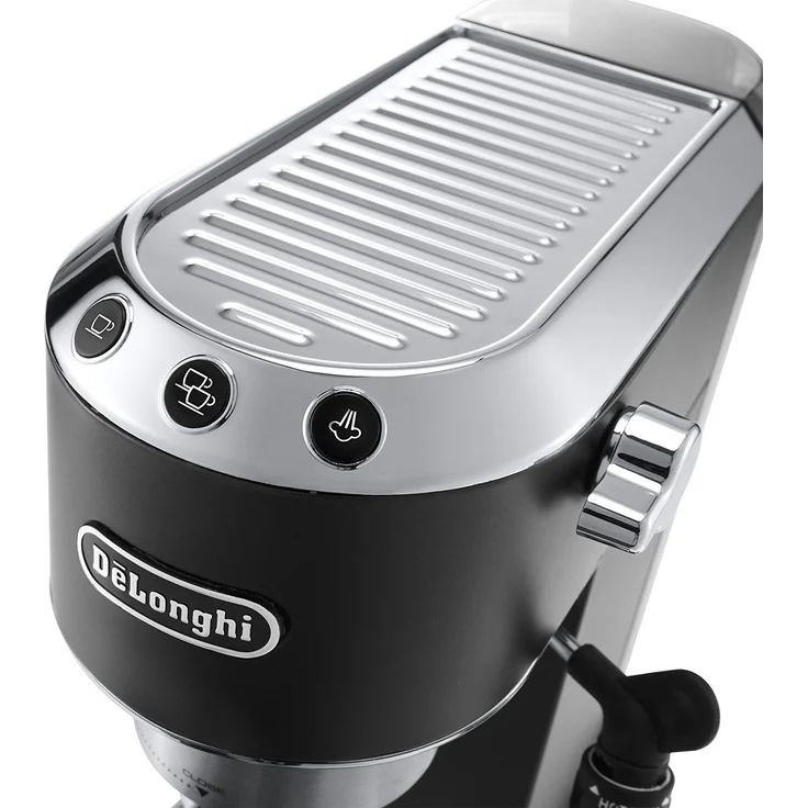 De'Longhi Dedica Style EC 685.BK Espresso Siebträgermaschine, Espressomaschine mit Professioneller Milchschaumdüse, nur 15 cm breit, 1 Liter Wassertank, Vollmetallgehäuse, E.S.E Pads geeignet, schwarz – Bild 3