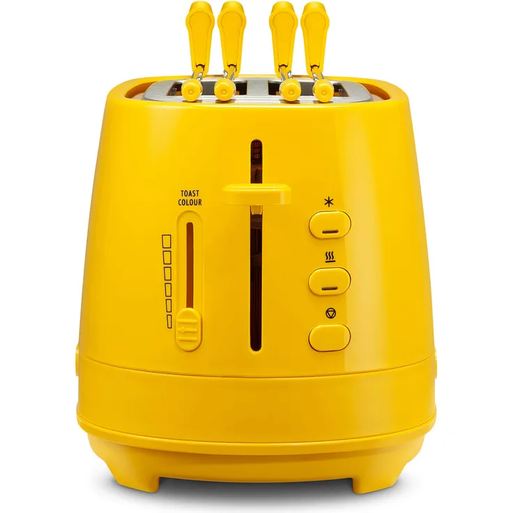De Longhi CTLAP2203 Toaster mit Zange, 550 Watt. gelb