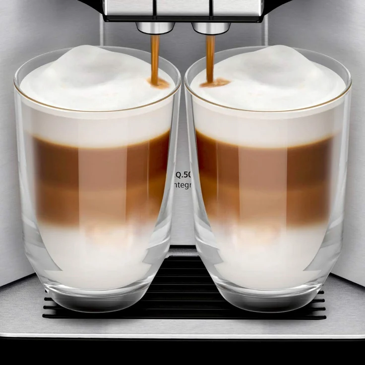 Siemens EQ.500 integral Kaffeevollautomat TQ507D03, einfache Bedienung, integrierter Milchbehälter, zwei Tassen gleichzeitig, 1.500 Watt, Edelstahl – Bild 2