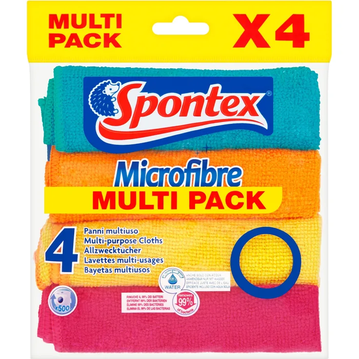 Spontex Mikrofasertücher, 4 Stück