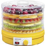 CONPT Hausgeräte so1015 gelbes Dörrgerät mit 6 Etagen und Temperaturregler 35-70 Grad, gelb