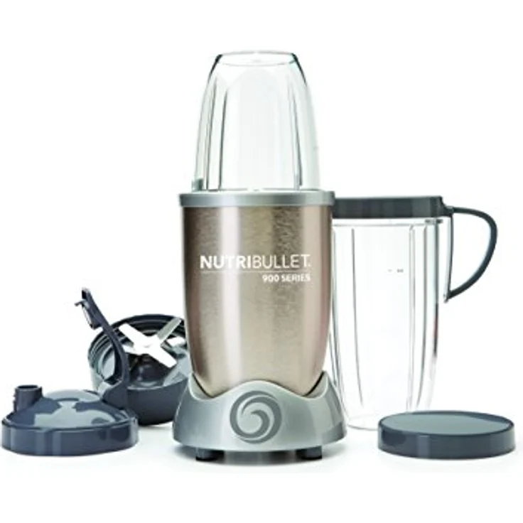 NUTRiBULLET 900 W ? ABZIEHER Nährstoffen patentierte Technologie ? Entsafter für Zubereitungen Kulinarische Healthy ? Vorreiniger Kulinarische mit Cup To Go für zu nutriblast mit sich, Kunststoff, Champagne 900W, 29 x 17 x 34 cm – Bild 1