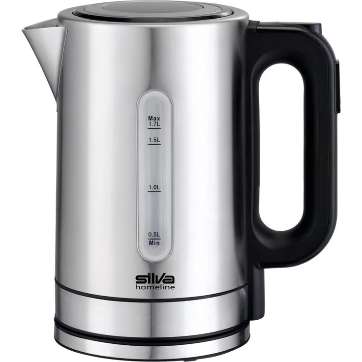 Silva-Homeline KL-T 2200 Edelstahl-Wasserkocher Control und beleuchteter Füllstandsanzeige, 5 wählbare Temperaturen, Rostfreier Stahl, 1.7 liters