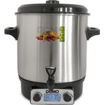 Domo DO42325PC Einkochautomat, Auslaufhahn, Edelstah, 27 L, 2000 Watt