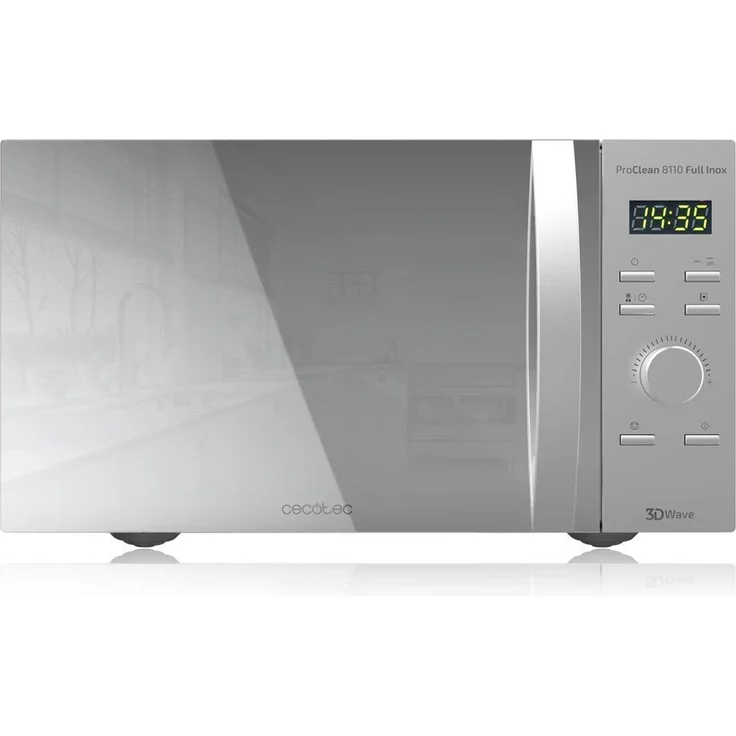 Cecotec ProClean 8110 Mikrowelle mit Grill, Standgerät, 28 Liter Garraum, 1000 Watt, Auftauen, silber – Bild 1