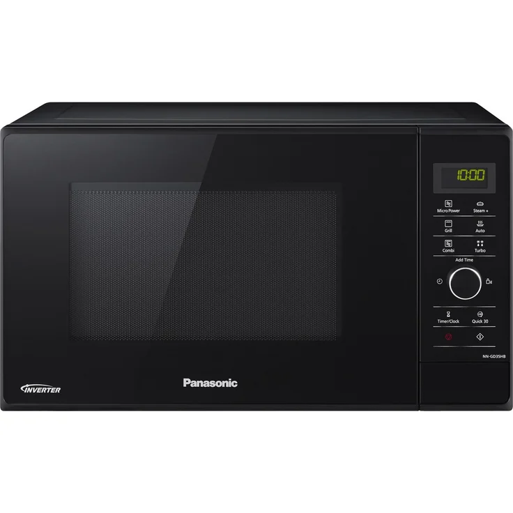 Panasonic NN-GD35HBGTG Mikrowelle mit Grill, Standgerät, 1000 Watt, Dampfgarer, Steamer, Kombi-Mikrowelle, Pizza-Pfanne, 23 Liter Garraum, 1000 Watt, schwarz – Bild 1