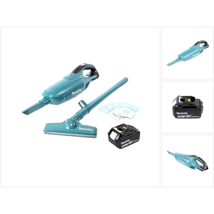 Makita DCL 182 G1 Handstaubsauger 18 V + 1x Akku 6,0 Ah - ohne Ladegerät