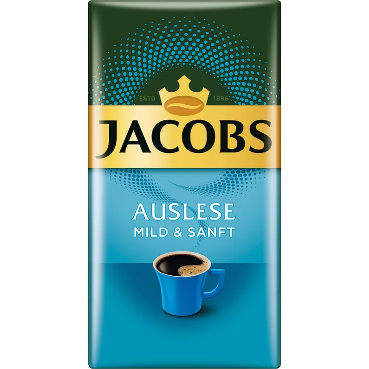 Jacobs Auslese Mild & Sanft, gemahlener Röstkaffee, Filterkaffee, Kaffee, 500 g