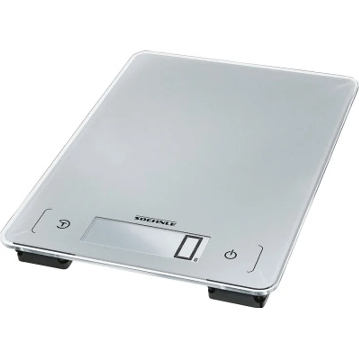 Soehnle Page Aqua Proof, digitale Küchenwaagen, wasserfest, spülmaschinengeeignet, Gewicht bis zu 10 kg, Haushaltswaage mit Sensor-Touch, elektronische Waage inkl. Batterien, extraflaches Design – Bild 1