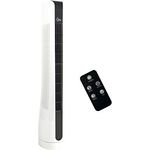 Turmventilator mit Fernbedienung, Timer | Standventilator Schwarz-Weiss | CoolBreeze 9000 - Leise 50 Watt | Fan Turm Ventilator 3 Stufen | Windmaschine | für Schlafzimmer, Büro, Wohnung | von SUNTEC
