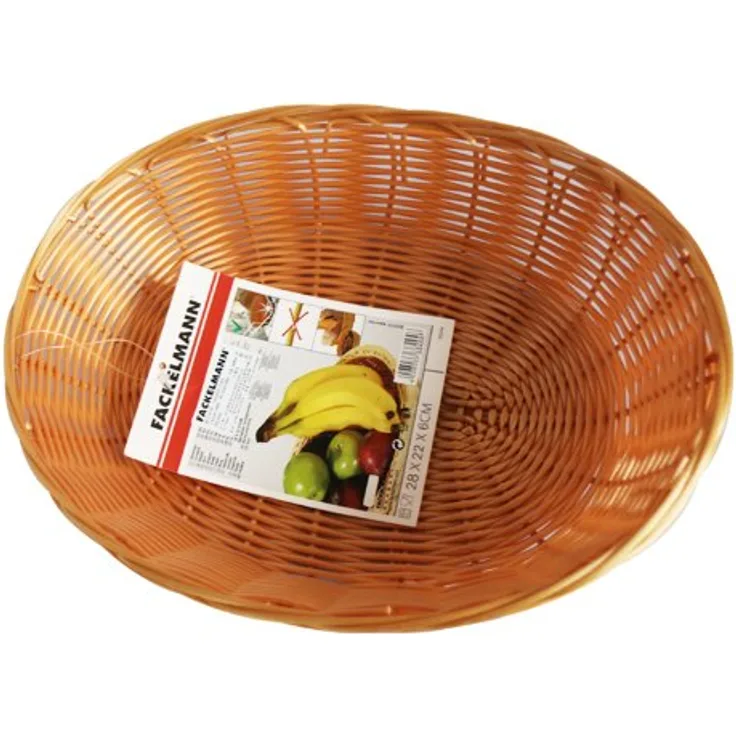 FACKELMANN Körbchen 28x22x6cm aus PE, braun, 28 x 22 x 6 cm
