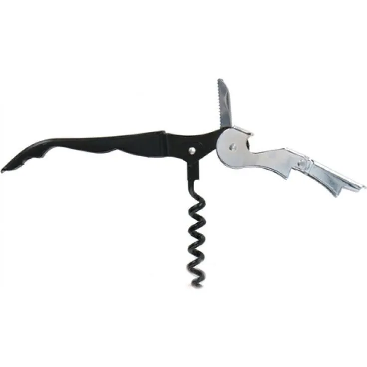 korkenzieher 12 x 2,3 x 1 cm Stahl schwarz-silber