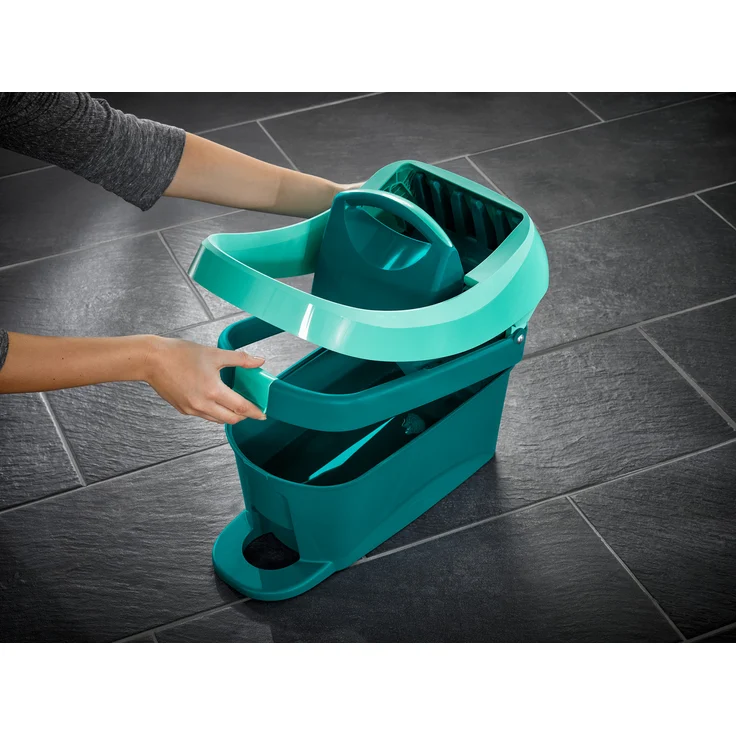 Leifheit Set Wischtuchpresse Profi XL mit Rollen und Bodenwischer, 8 L Eimer, Micro duo Wischbezug, 42 cm Wischbreite (55096) – Bild 13
