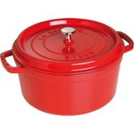 Staub Cocotte, rund, Induktionsgeeignet, Gusseisen, 30 cm, 1 Einheiten, Kirschrot,